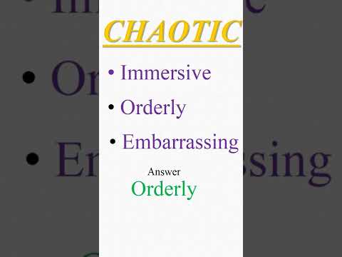 Chaotic meaning| Word opposite| Antonyms| Craze To Shine| #shorts