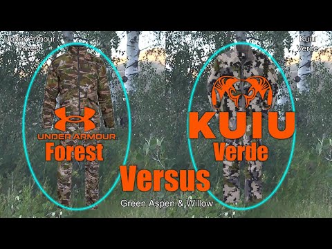 Under Armour Forest Vs. Kuiu Verde in 16 Backgrounds Side by Side Comparison. Head to Head Battle!