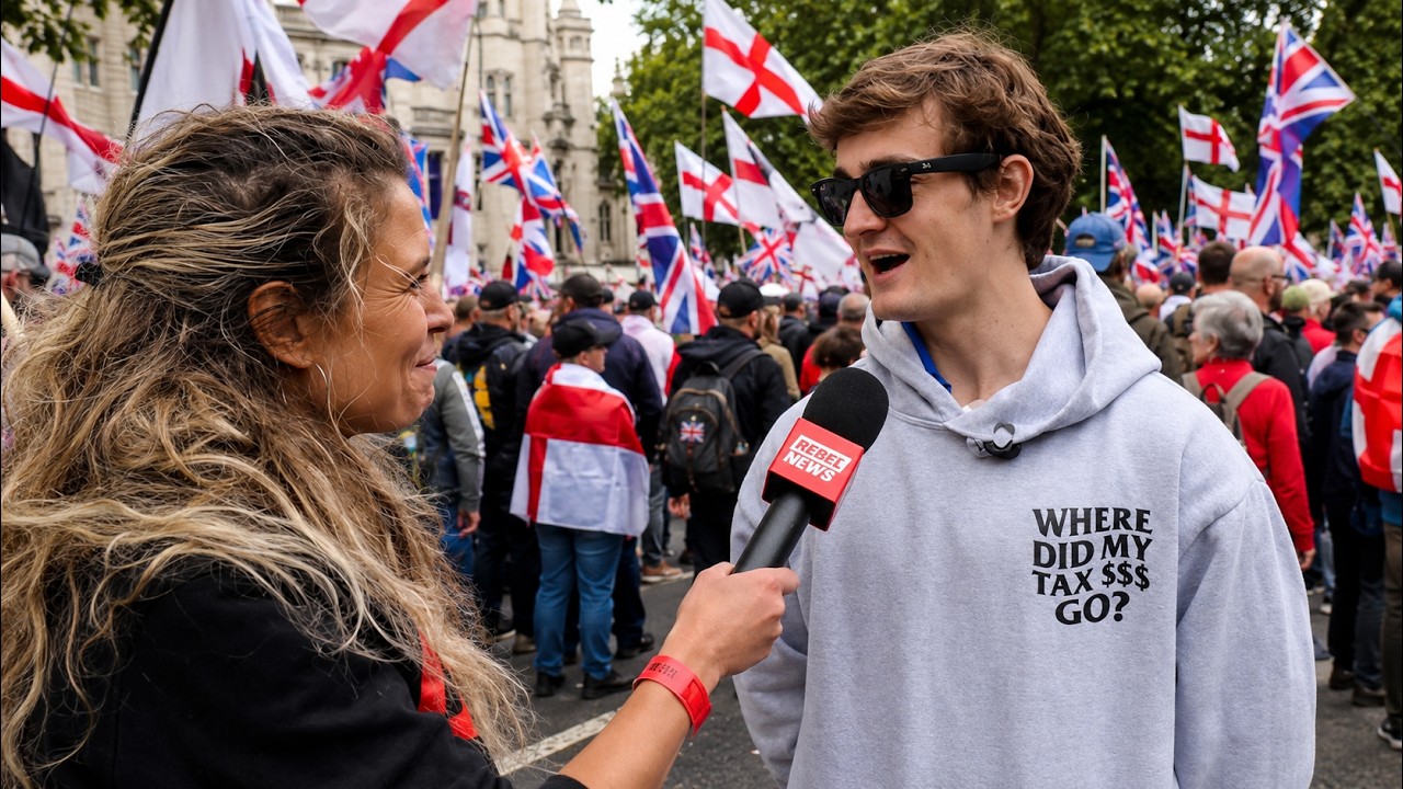 We interviewed Nick Shirley at Tommy Robinson's rally