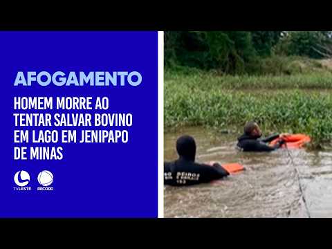 Afogamento: Homem morre ao tentar salvar bovino em lago em Jenipapo de Minas.