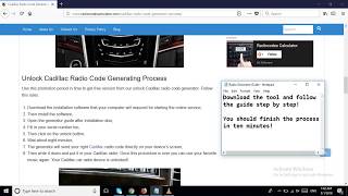 Cadillac Radio Code Generator Services Online To Unlock Stereo
