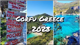 Corfu Beach and Boat Day - Rovinia Beach - Porto Timoni Beach - Greece 2023