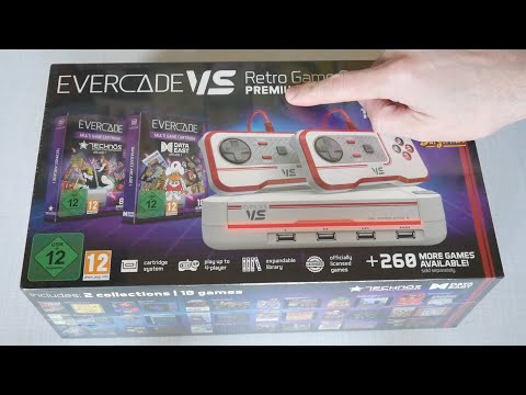 Evercade VS Retro Game Console Premium Pack von Blaze Entertainment - Unboxing Video
