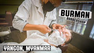 💈 Luxury Burma Hot Towel Shave | Burman Barbershop Yangon, Myanmar