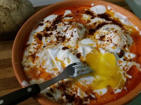 MEMORIES OF MACEDONIA ~ JAJCA CO JOGURT (Çılbır) (Poached Eggs in Yoghurt)