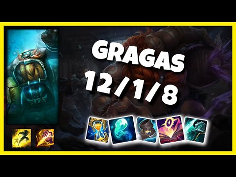 Gragas vs Sylas KOREAN Challenger JUNGLE (12/1/8) Gameplay Replay - Patch 10.23