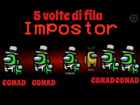 IMPOSTORE 5 VOLTE DI FILA! KILLER CONAD in AZIONE AMONG US ITA