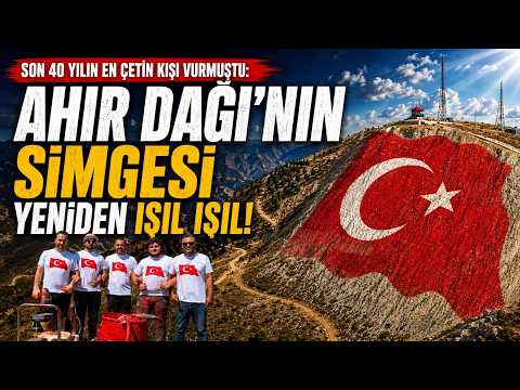 Kahramanmaraş'ta dünyanın en büyük Türk Bayrağı yenilendi