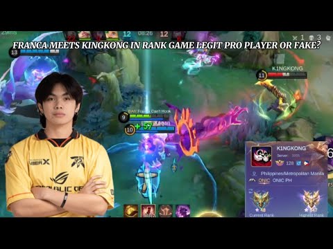 FRANCA MEETS TWO K1NGKONG IN RANK GAME! (LEGIT PRO PLAYER OR FAKE) | MLBB