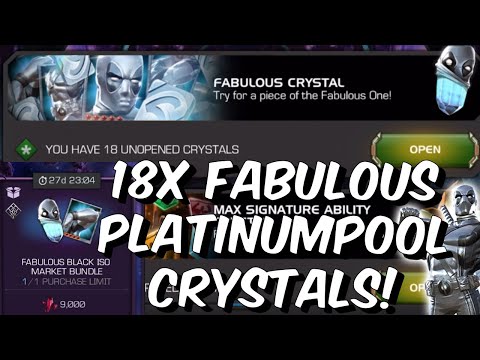 18x Platinumpool Fabulous Crystal Opening! - THE FINAL 2 PIECES?!? - Marvel Contest of Champions