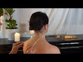 ASMR Real Person Back Tracing Hair Play Shoulder Massage On Hana Whisper Rainy Day ️