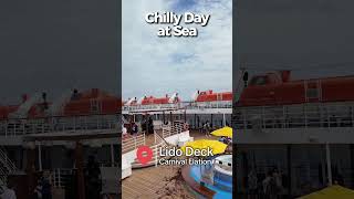 Chilly Sea Day on the Lido Deck on the Carnival Elation.