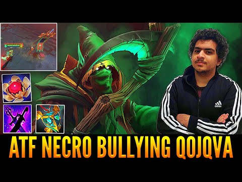 👉 ATF (AMMAR) With Necrophos At Offlane Bullying QOJQVA At Fountain With Mantles Of Intelligence