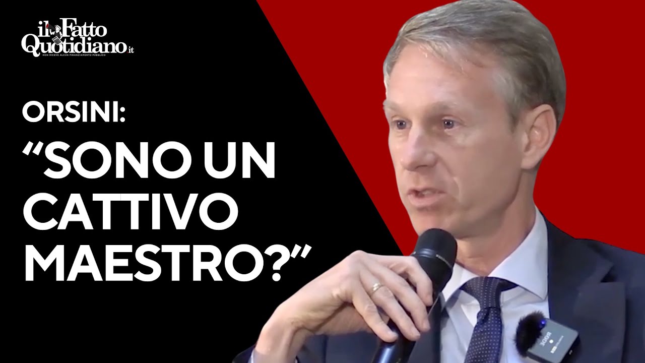 Orsini: “Sono un cattivo maestro?” Risposta al Ministro Tajani.