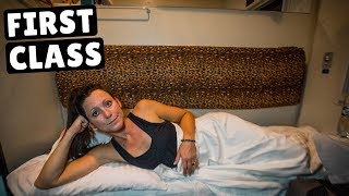 First Class OVERNIGHT TRAIN Across Ukraine (she was not impressed) - YouTube