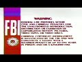 1984 Red FBI Warning Screens Fading Text Variation