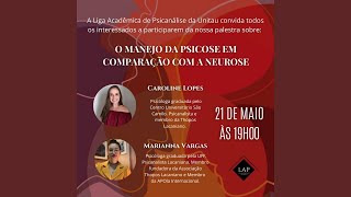 O MANEJO DA PSICOSE EM COMPARAÇÃO COM A NEUROSE