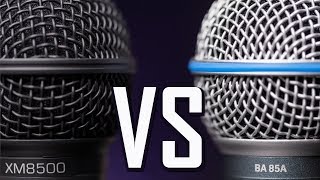 Video thumbnail for Behringer XM8500 VS BA 85a Microphone Comparison / Test by Audio Hotline