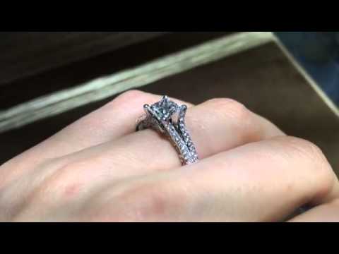1.21ct Princess Cut Diamond Engagement Ring