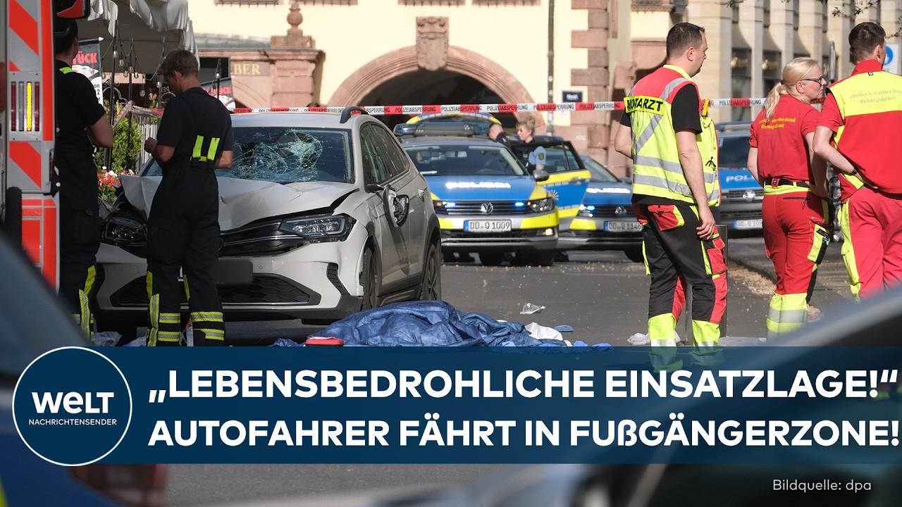 LEIPZIG: „Lebensbedrohliche Einsatzlage“ – Autofahrer fährt in Fußgängerzone! Zwei Tote!