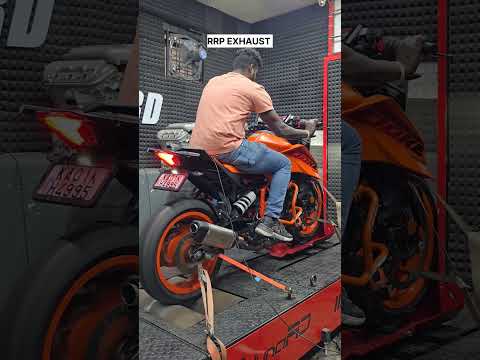 RRP Exhaust vs Stock | KTM Duke 390 gen3 #dyno #dynotuning #sound