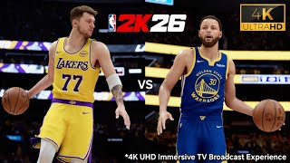 NBA 2K26 | Lakers vs Warriors | Realistic TV Broadcast Gameplay | PS5 4K UHD