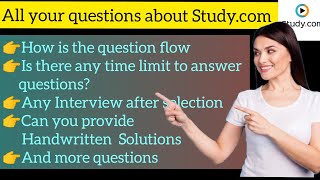 🔴All questions about Study.com|$3 per question|Subject Matter Expert|Earn money by solving questions