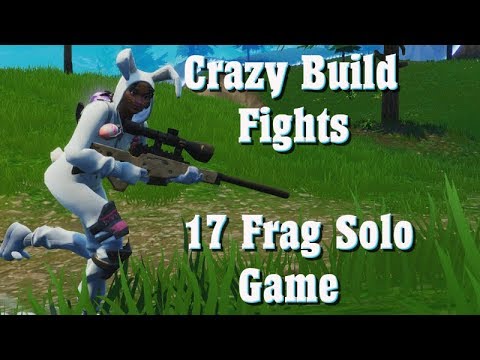 CRAZY BUILD FIGHTS! 17 Frag Solo Game (Fortnite)