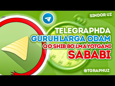 TELEGRAPHDA GURUHGA ODAM QO'SHISH NEGA ISHLAMAYABDI? 🤔 | SINDORUZ