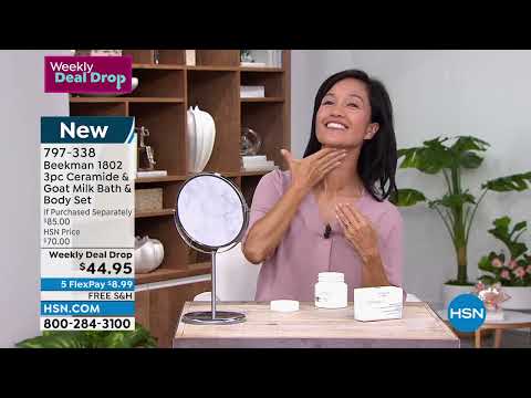 Beekman 1802 3piece Ceramide and Goat Milk Bath   Body S...