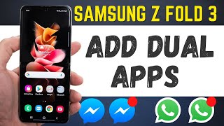 How to use dual whatsapp in samsung z fold 3 | dual Messenger  in samsung Galaxy Z Fold 3