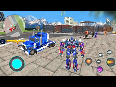 Robot Araba Oyunları #6 - Optimus Prime Multiple Transformation Jet Robot 2020 - Android Gameplay