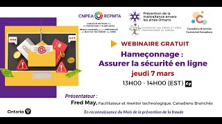 Hameçonnage – Assurer la sécurité en ligne