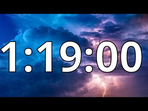 1 Hour 19 Minutes Countdown Timer With Alarm Sound At the End (Simple Beep)