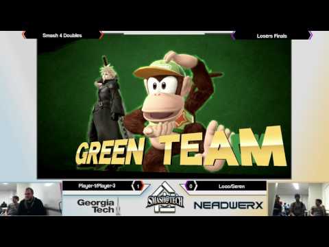 Smash@Tech 3/18/17 - Player-1/Player-3 vs Loco/Seren - Smash 4 Doubles Losers Finals