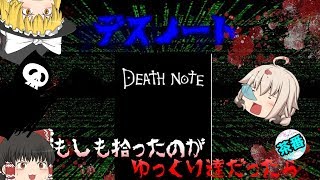 【ゆっくり茶番】もしもデスノートをひろったのがゆっくり達だったら､､､