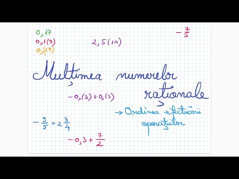 Multimea numerelor rationale: ordinea efectuarii operatiilor - Clasa a VI-a