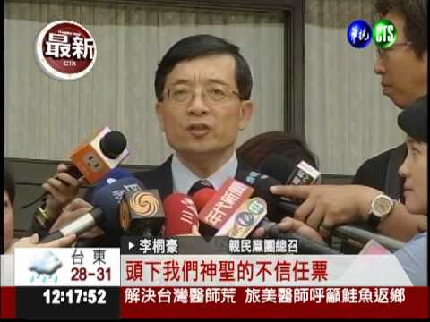 贊成46票反對66票 倒閣闖關失敗