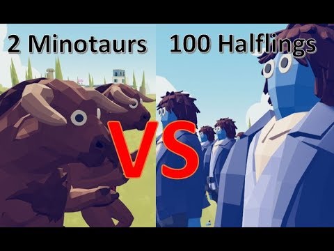 TABS [Sandbox] 2 Minotaurs VS 100 Halflings! Who will win???