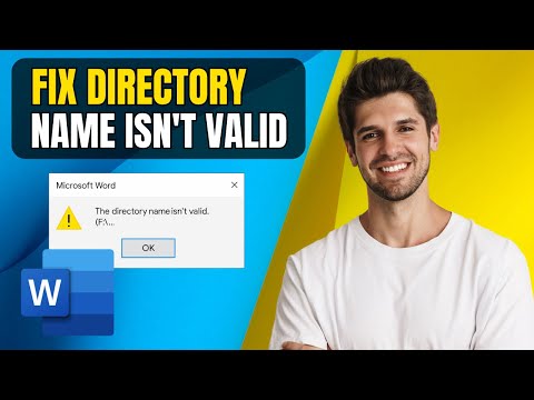 The Directory Name Isn't Valid Word Error Fixed | Easy Solution