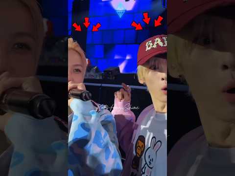 Felix and Lee Know went down from the stage, approaching Stay🐥🐰❤😍 #felix #leeknow #straykids