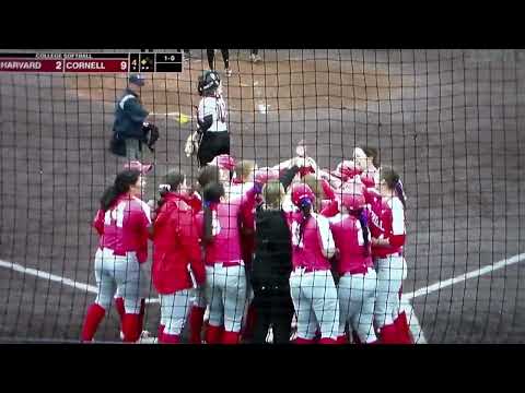 Cornell softball's Celia Macari hits her 2nd home run of game vs. Harvard, 5/4/22
