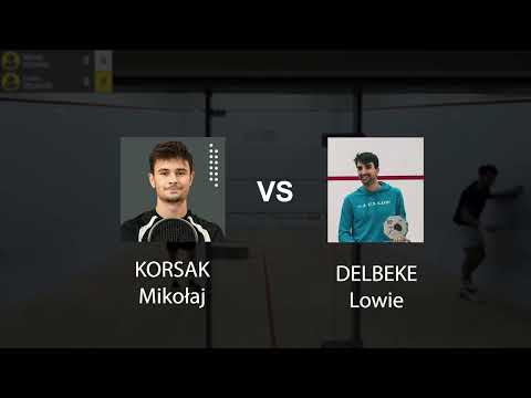 Lowie Delbeke vs Mikołaj Korsak -  runda 1 - SNS FOODS PSA POZNAŃ OPEN CHALLENGER TOUR $1000