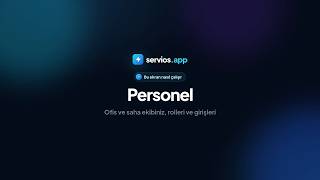 Personel | Saha Servis Programı | Servios