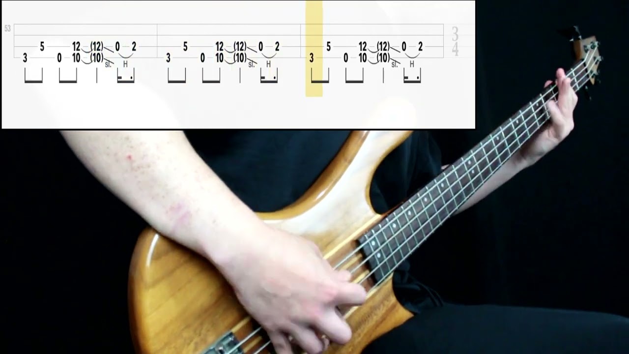 Tool - Prison Sex (Bass Only) (Play Along Tabs In Video)