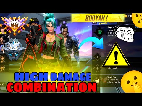 "Free Fire Mein High Damage Kaise Den💯(2025) High Damage Character skill Combination