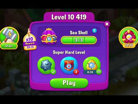 Fishdom Level 10419 - Daily Log #757 | Super Hard Level | Gemstone Trail | Rewards Galore!