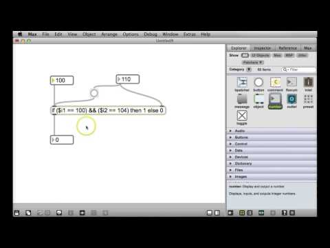 Max MSP V6 Tutorial 20 - Compound if statements