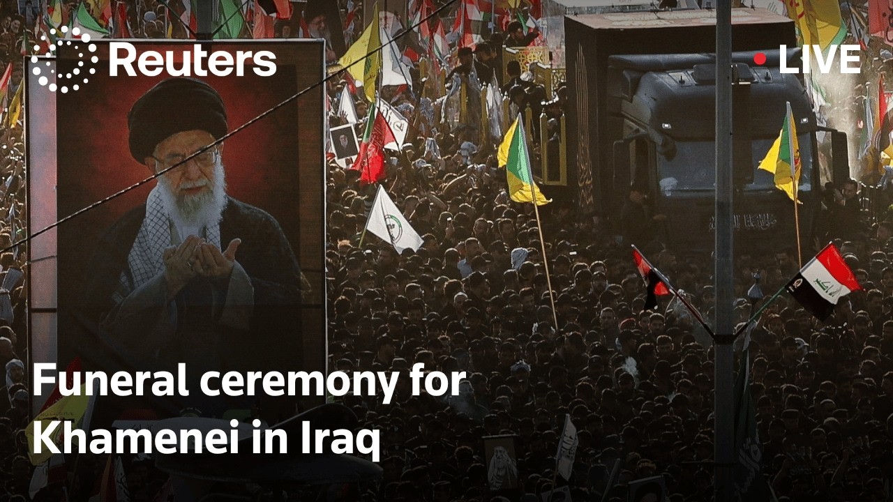 Video | LIVE: Funeral ceremony for Iran's Khamenei in Iraq