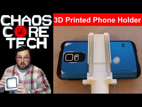 Spring Loaded Phone Holder by ChaosCoreTech - Thingiverse